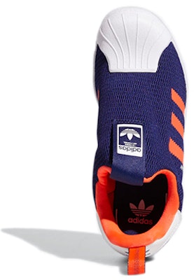 中童 adidas originals Superstar 360 休閒 防滑耐磨 低筒 兒童板鞋 藍橙 Purchase 中童 adidas originals Superstar 360 休閒 防滑耐磨 低筒 兒童板鞋 藍橙