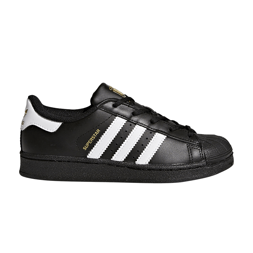 preschool adidas superstar black