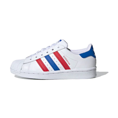 (PS) adidas Superstar 'White Blue Scarlet'
