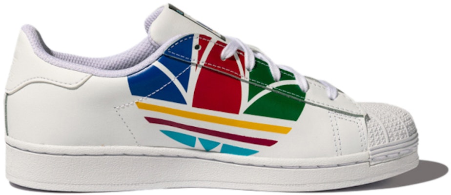 (PS) 阿迪达斯Superstar Pure J '彩色三叶草 - 云白' FW4008 Order (PS) 阿迪达斯Superstar Pure J '彩色三叶草 - 云白' FW4008