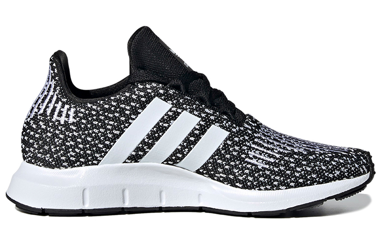 (Youth) adidas Swift Run J 'Black White' 圖 2