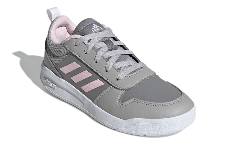 Lookbook 儿童 adidas Tensaur K 防滑耐磨 低筒跑步鞋 灰粉