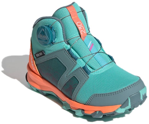 (Preschool) adidas Terrex Agravic Boa Mid Rain.Rdy K 'Green Orange' FX4090 Lookbook (Preschool) adidas Terrex Agravic Boa Mid Rain.Rdy K 'Green Orange' FX4090