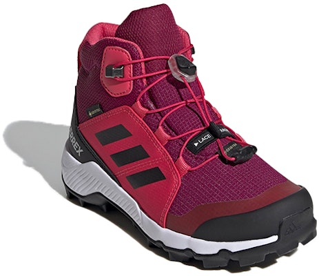 (Preschool) adidas Terrex Mid Gore-Tex Hiking 'Purple Black' FW9758 Lookbook (Preschool) adidas Terrex Mid Gore-Tex Hiking 'Purple Black' FW9758