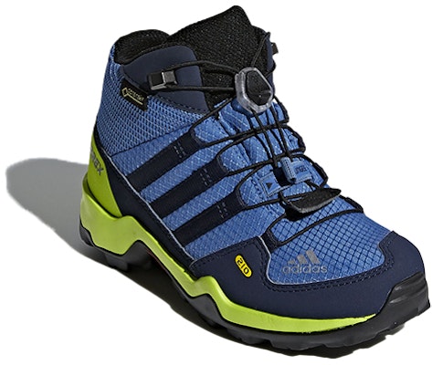 (Preschool) adidas Terrex Mid GTX K Shoes Blue/Black/Green CM7710 Lookbook (Preschool) adidas Terrex Mid GTX K Shoes Blue/Black/Green CM7710