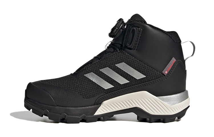 (Preschool) adidas Terrex Winter Mid Boa Hiking Shoes 'Core Black Silver Metallic' FU7272