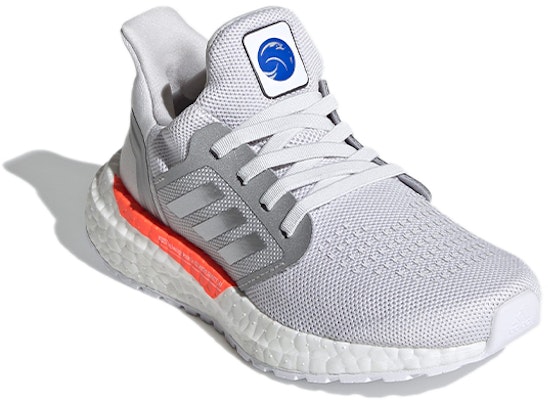 (Preschool) adidas Ultraboost 20 'White Silver Orange' FZ2927 Lookbook (Preschool) adidas Ultraboost 20 'White Silver Orange' FZ2927