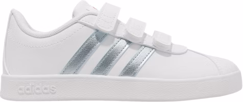 (Preschool) adidas VL Court 2.0 J 'White Vision Metallic' GW2341 (Preschool) adidas VL Court 2.0 J 'White Vision Metallic' GW2341