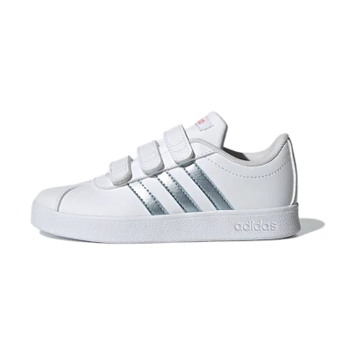 (PS) adidas VL Court 2.0 J 'White Vision Metallic'