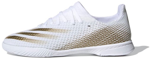 (Preschool) adidas X Ghosted.3 IN J 'White Metallic Gold Melange' EG8225 (Preschool) adidas X Ghosted.3 IN J 'White Metallic Gold Melange' EG8225