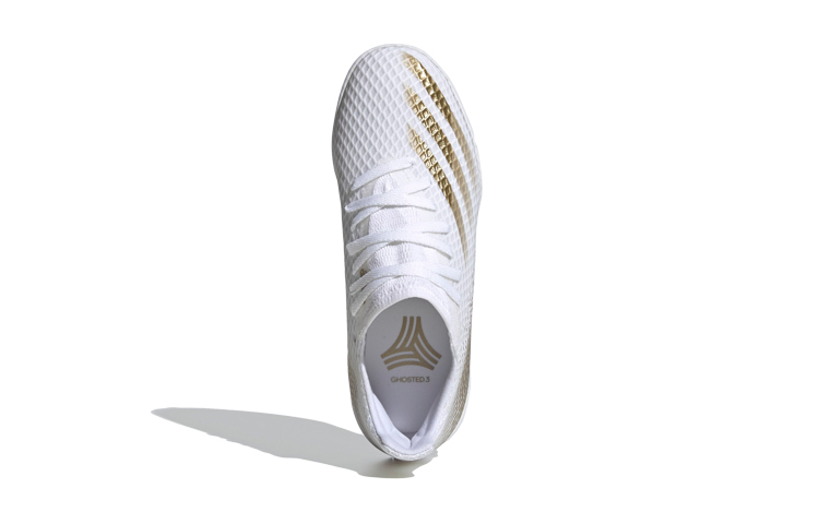 Purchase (PS) adidas X Ghosted.3 IN J ''Bianco Oro Metallico Melange'' EG8225