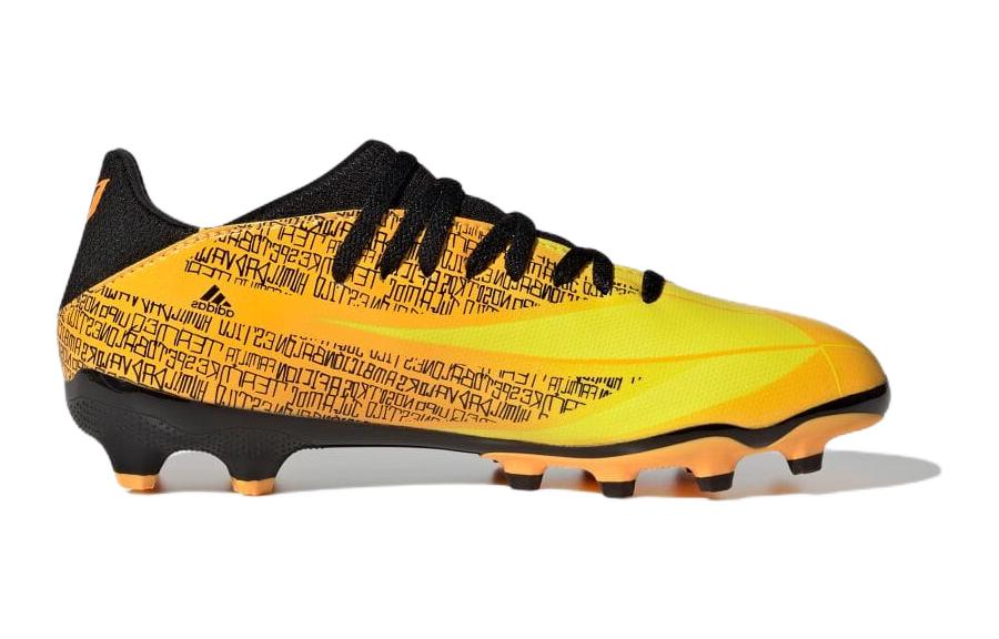 Order 兒童 adidas X SPEEDFLOW MESSI.3 HG/AG J /土壤和人造草坪 防滑耐磨 足球鞋 黃黑