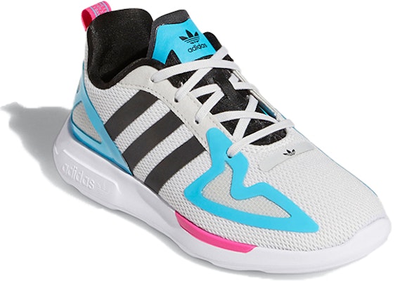 (PS) adidas ZX 2K Flux Kanak-Kanak 'Putih Signal Cyan' FW2372 Lookbook (PS) adidas ZX 2K Flux Kanak-Kanak 'Putih Signal Cyan' FW2372