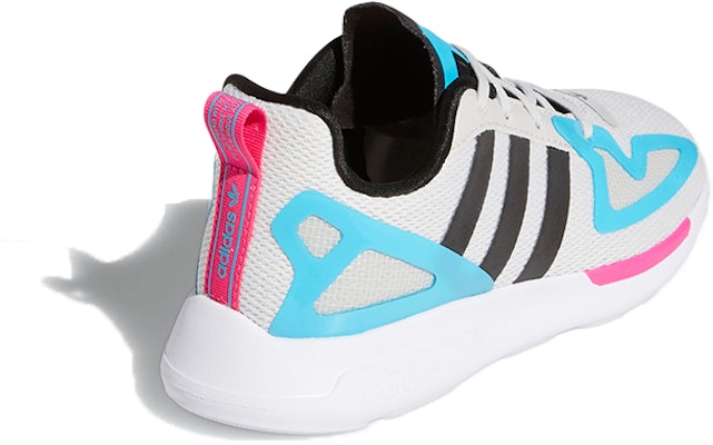 (PS) adidas ZX 2K Flux Kanak-Kanak 'Putih Signal Cyan' FW2372 Shop (PS) adidas ZX 2K Flux Kanak-Kanak 'Putih Signal Cyan' FW2372