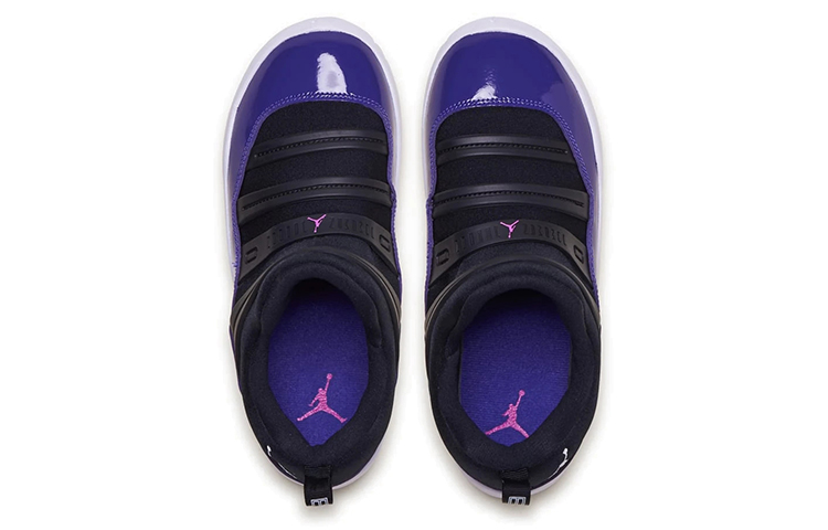 Order BP幼童 Air Jordan 11 Retro Little Flex “黑庭紫“低筒拼色籃球鞋 黑紫