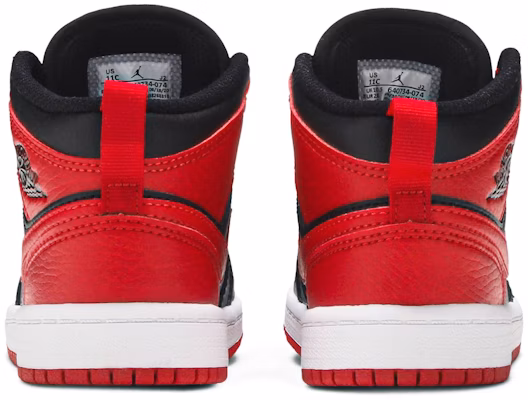 (PS) Air Jordan 1 Mid 'Banned' Lelaki 640734-074 Details for (PS) Air Jordan 1 Mid 'Banned' Lelaki 640734-074