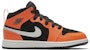 (PS) Air Jordan 1 Mid 'Hitam Jingga' 640734-062
