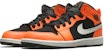 (PS) Air Jordan 1 Mid 'Hitam Jingga' 640734-062