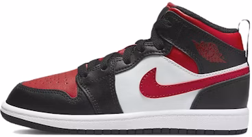 (Preschool) Air Jordan 1 Mid 'Black Fire Red' 640734-079