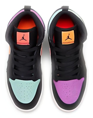 (PS) Air Jordan 1 Mid 'Hitam Multiwarna' 640734-083 Lookbook (PS) Air Jordan 1 Mid 'Hitam Multiwarna' 640734-083