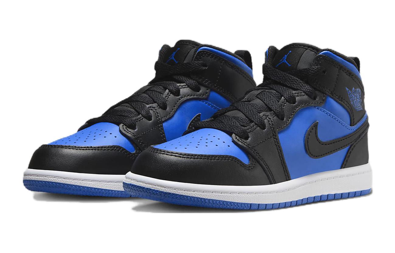 Lookbook (PS) エアジョーダン1ミッド 黒×ロイヤルブルー DQ8424-042