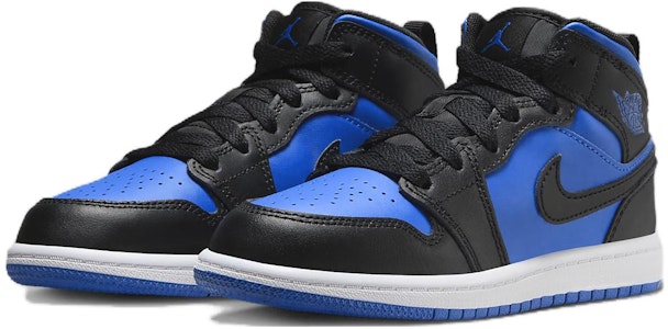 (PS) Air Jordan 1 Mid 'Hitam Royal Biru' DQ8424-042 Lookbook (PS) Air Jordan 1 Mid 'Hitam Royal Biru' DQ8424-042
