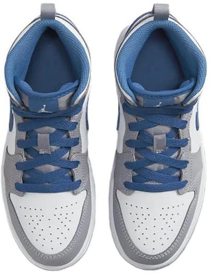 (Preschool) Air Jordan 1 Mid 'Cement True Blue' DQ8424-014 Shop (Preschool) Air Jordan 1 Mid 'Cement True Blue' DQ8424-014