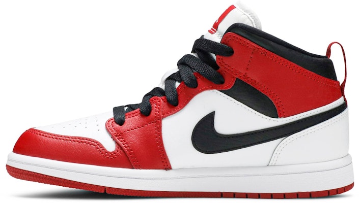 (PS) Air Jordan 1 Mid 'Chicago' Lelaki 640734-173 Lookbook (PS) Air Jordan 1 Mid 'Chicago' Lelaki 640734-173