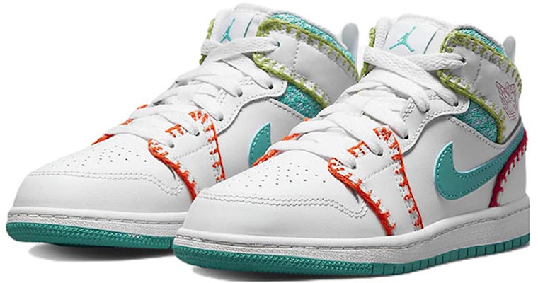 (Preschool) Air Jordan 1 Mid 'Knitted' DM9648-100 Lookbook (Preschool) Air Jordan 1 Mid 'Knitted' DM9648-100
