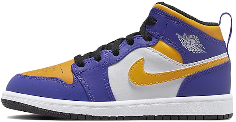 (PS) Air Jordan 1 Mid 'Lakers' Lelaki Wanita Kasut Sneaker Ungu Emas. DQ8424-517 Buy (PS) Air Jordan 1 Mid 'Lakers' Lelaki Wanita Kasut Sneaker Ungu Emas. DQ8424-517