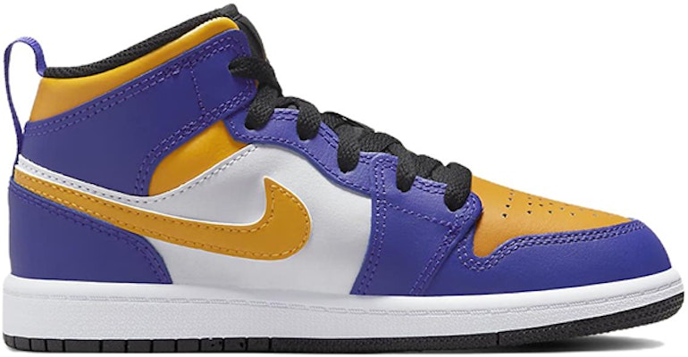 (PS) Air Jordan 1 Mid 'Lakers' Lelaki Wanita Kasut Sneaker Ungu Emas. DQ8424-517 Order (PS) Air Jordan 1 Mid 'Lakers' Lelaki Wanita Kasut Sneaker Ungu Emas. DQ8424-517