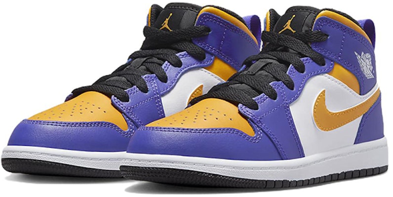 (PS) Air Jordan 1 Mid 'Lakers' Zapatillas Baloncesto Retro DQ8424-517 Lookbook (PS) Air Jordan 1 Mid 'Lakers' Zapatillas Baloncesto Retro DQ8424-517