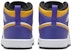 (PS) Air Jordan 1 Mid 'Lakers' Lelaki Wanita Kasut Sneaker Ungu Emas. DQ8424-517