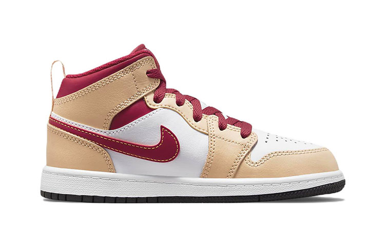 Order (PS) Air Jordan 1 Mid '淡咖喱红衣主教红' 640734-201
