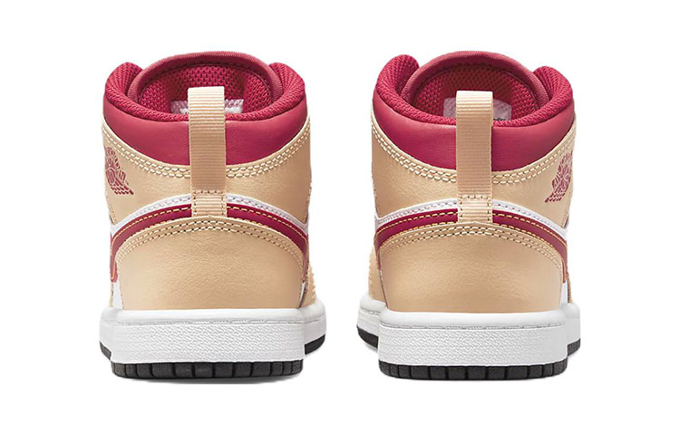 Purchase (PS) Air Jordan 1 Mid '淡咖喱红衣主教红' 640734-201