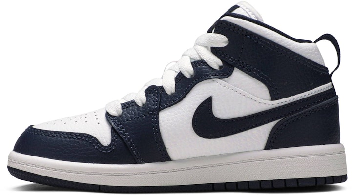 (Preschool) Air Jordan 1 Mid 'Obsidian' 640734-174 Lookbook (Preschool) Air Jordan 1 Mid 'Obsidian' 640734-174