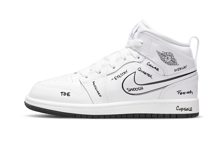 (Preschool) Air Jordan 1 Mid 'Schematic' DQ1866-100