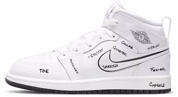 (Preschool) Air Jordan 1 Mid 'Schematic' DQ1866-100 (Preschool) Air Jordan 1 Mid 'Schematic' DQ1866-100