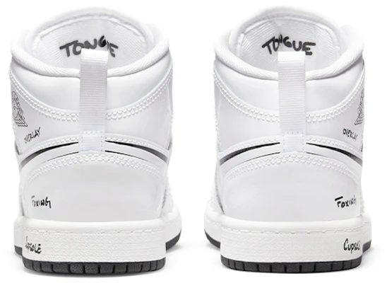 (幼兒) Air Jordan 1 Mid 'Schematic' DQ1866-100 Shop (幼兒) Air Jordan 1 Mid 'Schematic' DQ1866-100