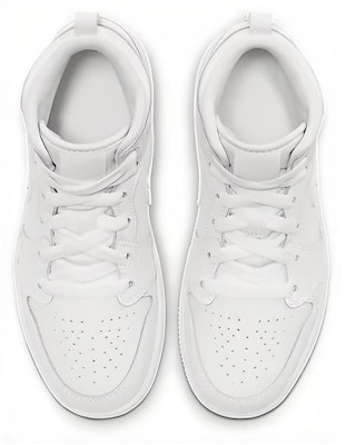 (PS) Air Jordan 1 Mid 'Triple Putih' 640734-126 Lookbook (PS) Air Jordan 1 Mid 'Triple Putih' 640734-126