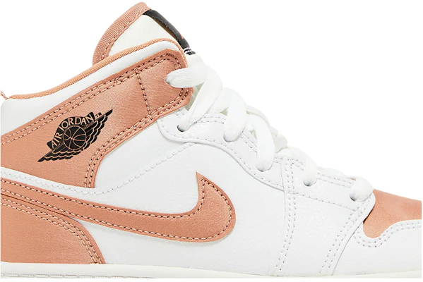 (學齡前) Air Jordan 1 Mid '白色玫瑰金' 640737-190 Order (學齡前) Air Jordan 1 Mid '白色玫瑰金' 640737-190