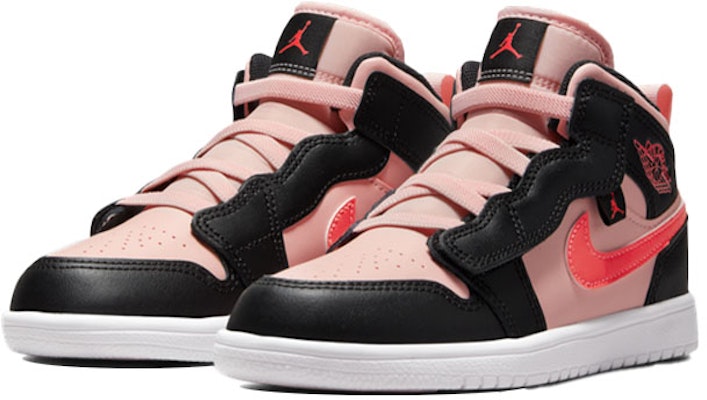(Preschool) Air Jordan 1 Mid ALT 'Black Pink Crimson' AR6351-604 Lookbook (Preschool) Air Jordan 1 Mid ALT 'Black Pink Crimson' AR6351-604