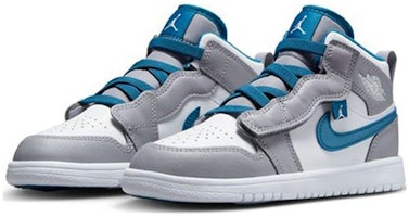 (PS) Air Jordan 1 Mid Alt 'Gris Cemento Azul Verdadero' AR6351-014 Lookbook (PS) Air Jordan 1 Mid Alt 'Gris Cemento Azul Verdadero' AR6351-014