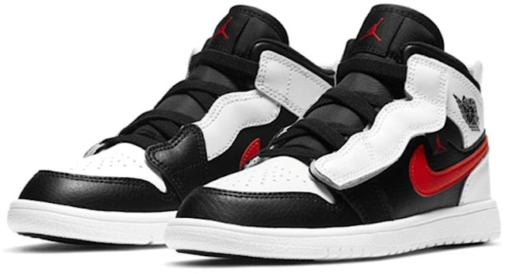 (PS) Air Jordan 1 Mid Alt 'Blanco Negro Rojo' AR6351-075 Lookbook (PS) Air Jordan 1 Mid Alt 'Blanco Negro Rojo' AR6351-075