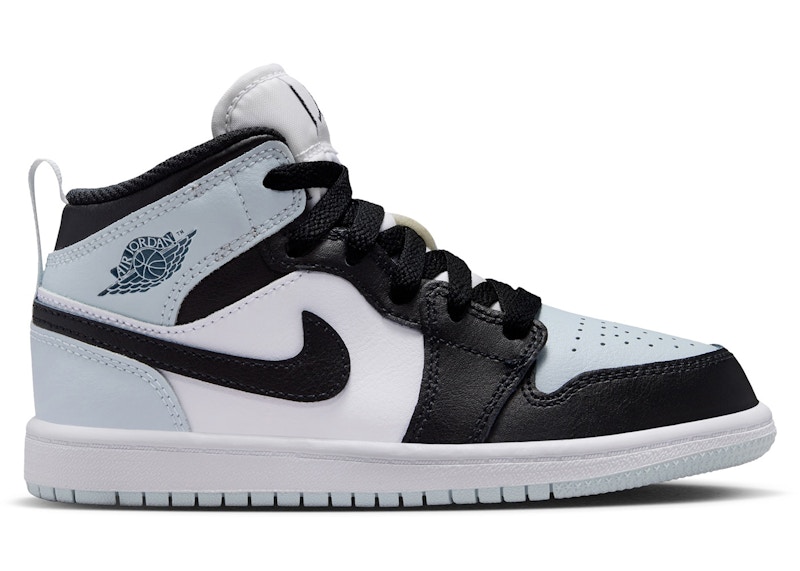 (Preschool) Air Jordan 1 Mid Black Aura Squadron Blue DQ8424-002