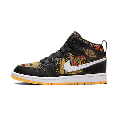 (PS) Jordan 1 Mid Black Laser Orange Bright Melon
