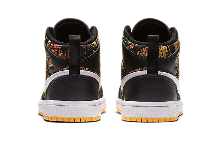 Purchase (PS) Air Jordan 1 Mid Hitam Laser Oranye Melon Cerah 640737-003