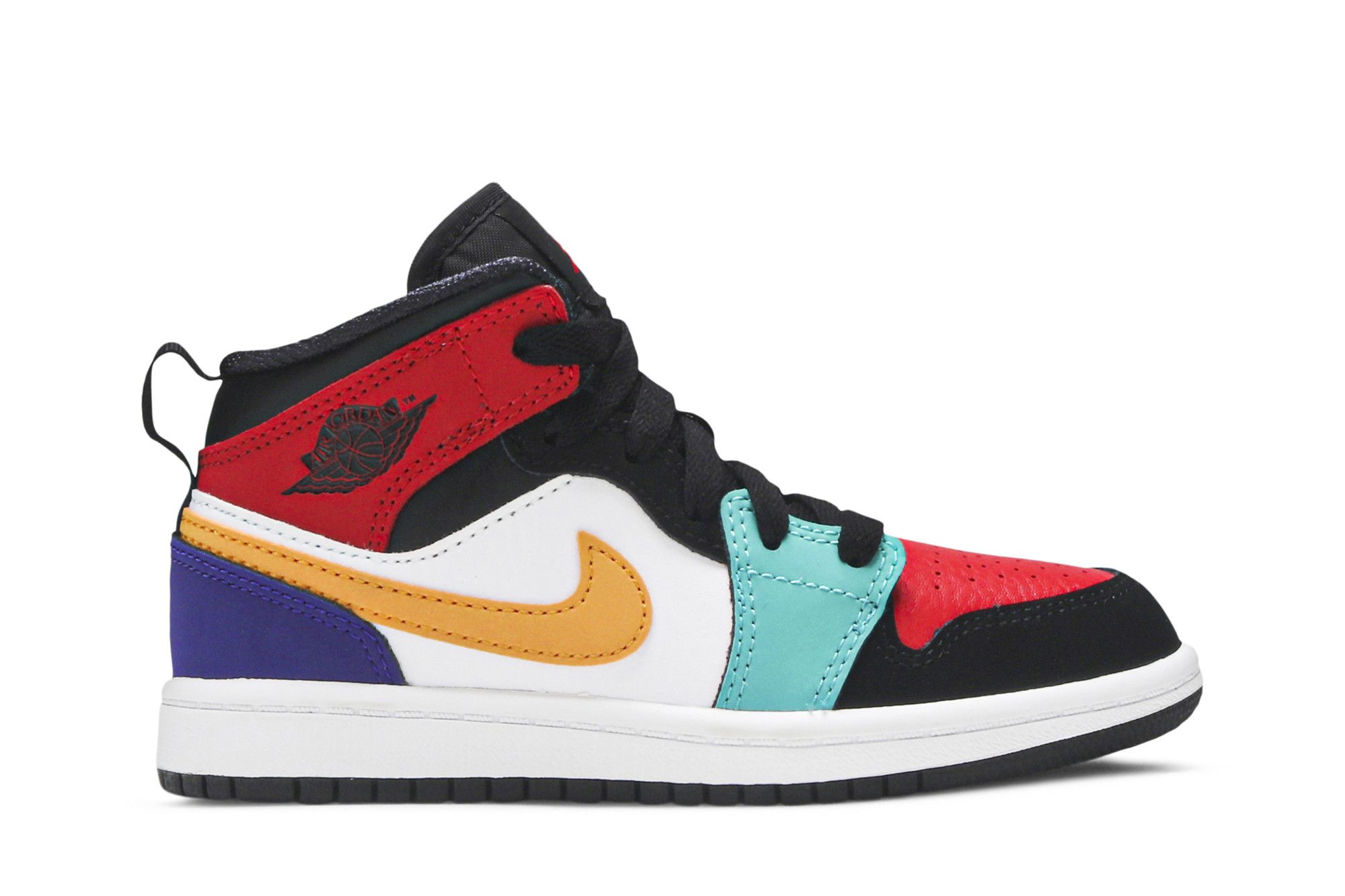 (Preschool) Air Jordan 1 Mid Bred Multi ‘Color 640734-125