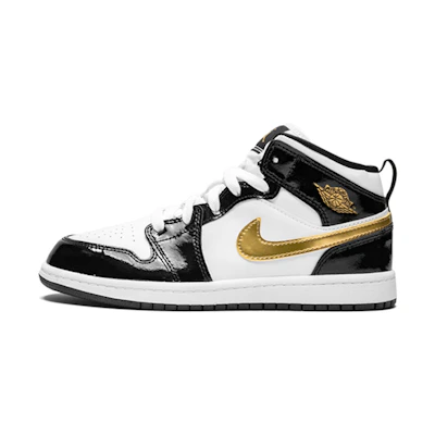 (PS) Jordan 1 Mid Patent 'Black Gold'