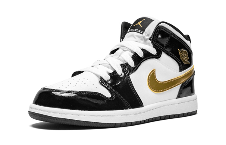 Order (PS) Air Jordan 1 Mid 漆皮 '黑金' BQ6932-007